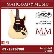 SQOE SEST1000 Premium Custom Series HSS Electric Guitar with Hardcase ( SEST / SEST-1000 / ST 1000 ) Olympic White