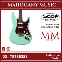 SQOE SEST1000 Premium Custom Series HSS Electric Guitar with Hardcase ( SEST / SEST-1000 / ST 1000 ) Mint Green
