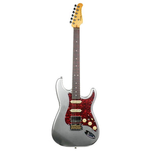 SQOE SEST1000 Premium Custom Series HSS Electric Guitar with Hardcase ( SEST / SEST-1000 / ST 1000 ) Sparkling Silver