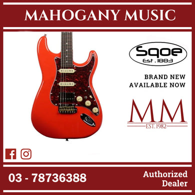 SQOE SEST1000 Premium Custom Series HSS Electric Guitar with Hardcase ( SEST / SEST-1000 / ST 1000 ) Classic Red
