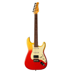 SQOE SEST1001 Custom Series HSS Electric Guitar with Hardcase ( SEST / SEST-1001 / ST 1001 ) Tequila Sunrise A