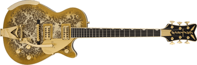 [PREORDER] Gretsch G6134TG Limited Edition Paisley Penguin Guitar w/String-Thru Bigsby, Ebony FB, Gold Paisley