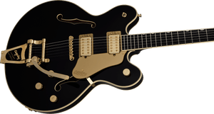 [PREORDER] Gretsch Broadkaster LX Center Block Guitar w/String-Thru Bigsby & Gold Hardware, Ebony FB, Black