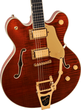 [PREORDER] Gretsch Broadkaster LX Figured Center Block w/String-Thru Bigsby & Gold Hardware, Bourbon Stain