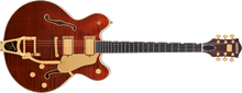 [PREORDER] Gretsch Broadkaster LX Figured Center Block w/String-Thru Bigsby & Gold Hardware, Bourbon Stain