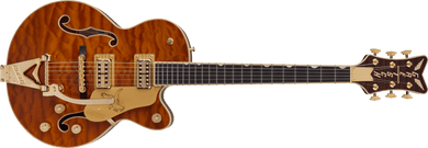 [PREORDER] Gretsch Ltd Ed Falcon Center Block Jr Guitar w/Bigsby Quilted Maple, Ebony FB, Roundup Orange