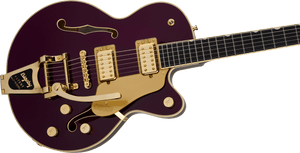 [PREORDER] Gretsch Broadkaster Jr LX Center Block Guitar w/StringThru Bigsby & Gold Hardware, Blackberry