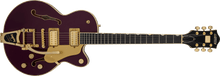 [PREORDER] Gretsch Broadkaster Jr LX Center Block Guitar w/StringThru Bigsby & Gold Hardware, Blackberry