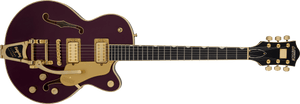 [PREORDER] Gretsch Broadkaster Jr LX Center Block Guitar w/StringThru Bigsby & Gold Hardware, Blackberry
