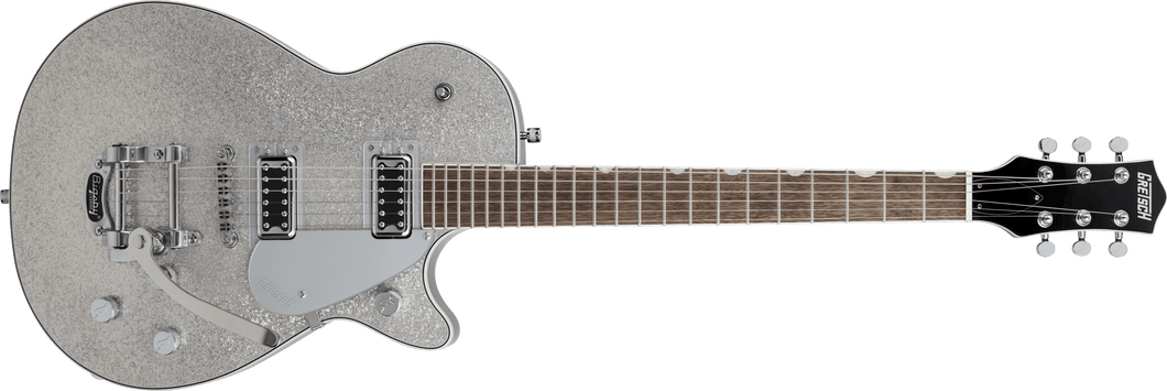 [PREORDER] Gretsch G5230T Electromatic Sparkle Jet FT Single-Cut Guitar w/Bigsby, Laurel FB, Silver Sparkle
