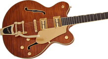 [PREORDER] Gretsch Electromatic LTD Flame Okoume Broadkaster Double-Cut Guitar w/Bigsby, RW FB, Roundup Orange