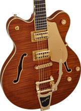 [PREORDER] Gretsch Electromatic LTD Flame Okoume Broadkaster Double-Cut Guitar w/Bigsby, RW FB, Roundup Orange