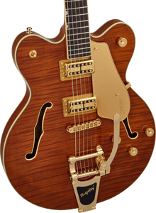 [PREORDER] Gretsch Electromatic LTD Flame Okoume Broadkaster Double-Cut Guitar w/Bigsby, RW FB, Roundup Orange