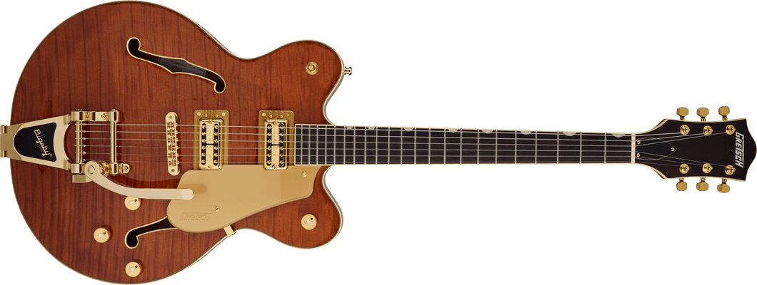 [PREORDER] Gretsch Electromatic LTD Flame Okoume Broadkaster Double-Cut Guitar w/Bigsby, RW FB, Roundup Orange