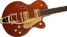 [PREORDER] Gretsch Electromatic LTD Flame Okoume Broadkaster Jr Single-Cut Guitar w/Bigsby, Roundup Orange