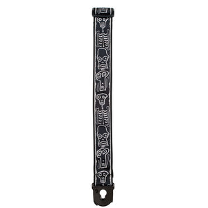 D'Addario 50PLJS01 Joe Satriani Signature Planet Lock Guitar Strap, Skull N Bones