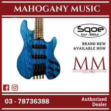 SQOE SEBS990 Active & Passive Headless Short Scale Bass Blue