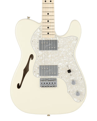 [PREORDER] Fender Japan Traditional 70s Telecaster Thinline Electric Guitar, Maple FB, Olympic White