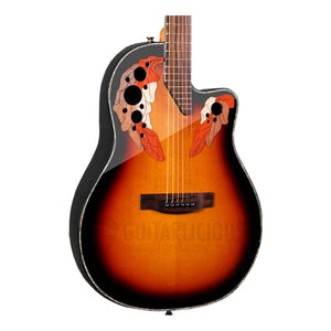 Sqoe CE44P 41 " Turtle Backed Grape Sound Hole Acoustic Guitar (SQOE / CE44P-41/ CE44P 41 ) Sunburst