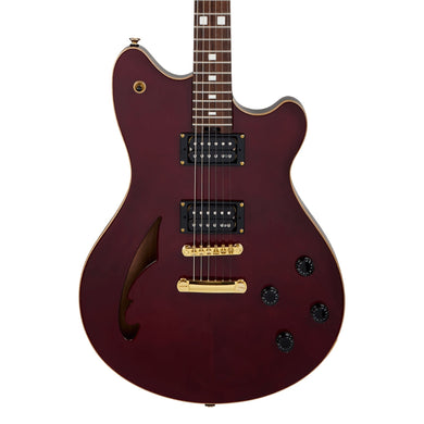 [PREORDER] EVH SA-126 Standard Semi-Hollowbody Electric Guitar, RW FB, Wine Red