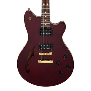 [PREORDER] EVH SA-126 Standard Semi-Hollowbody Electric Guitar, RW FB, Wine Red