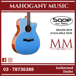SQOE XLDC Series Acoustic Electric Guitar ( SQOE / XLDC / SQOE - XLDC ) Blue