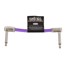 Ernie Ball P06446 FLEX Instrument Patch Cable 3 Inch Single, Purple