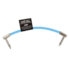 Ernie Ball P06455 FLEX Instrument Patch Cable 6 Inch Single, Blue