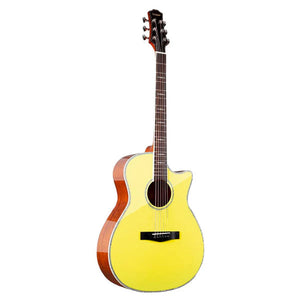 SQOE XLDC Series Acoustic Electric Guitar ( SQOE / XLDC / SQOE - XLDC ) Yellow