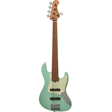 Bacchus WJB5-630-RSM/M-Act-SFG Universe Series Roasted Maple 5-String Electric Bass, SeaFoam Green