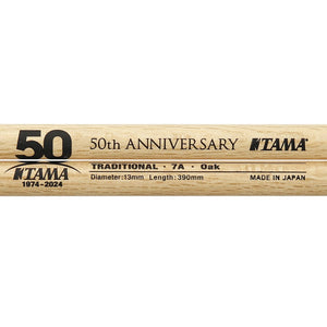 Tama 7A-50TH 50TH Anniversary Limited Edition 7A Japanese Oak Drumstick