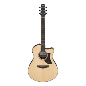 Ibanez AAM380CE-NT Advanced Acoustic Series Acoustic Electric Guitar, Natural High Gloss