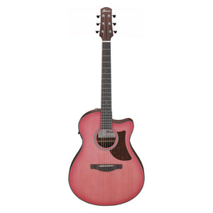 Ibanez AAM50CE-CRO Advanced Acoustic Series Acoustic Electric Guitar, Coral Red Burst Open Pore