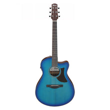 Ibanez AAM50CE-SBO Advanced Acoustic Series Acoustic Electric Guitar, Sapphire Blue Burst Open Pore