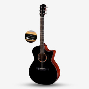 Eastman AC122-2CE Grand Auditorium Acoustic Electric Guitar w/ Fishman Sonitone - Black ( AC1222CE-BK / AC122 2CE BK )