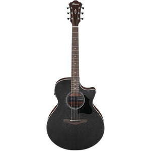 Ibanez AE140-WKH AE Series Acoustic Electric Guitar, Weathered Black Open Pore Top