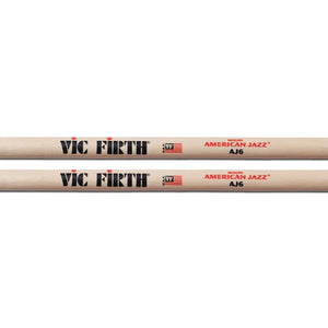 Vic Firth AJ6 American Jazz Series Drumsticks, Wood Tip