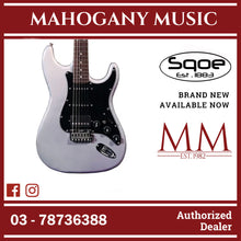 SQOE SEST750 HSS Roasted Maple Series Electric Guitar ( SEST / SEST-750 / SEST 750 ) Aurora Laser Blue Crystal