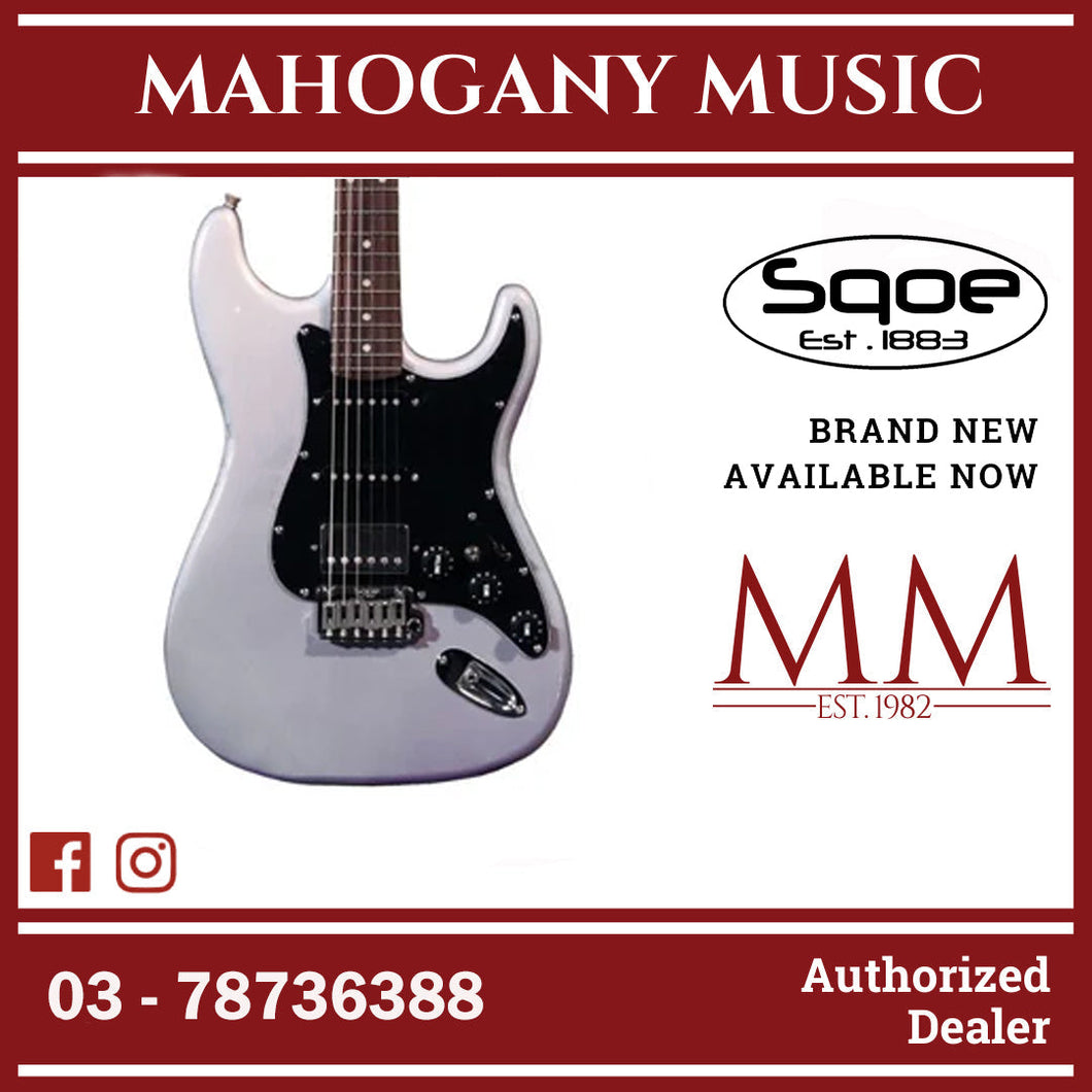 SQOE SEST750 HSS Roasted Maple Series Electric Guitar ( SEST / SEST-750 / SEST 750 ) Aurora Laser Blue Crystal