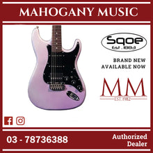 SQOE SEST750 HSS Roasted Maple Series Electric Guitar ( SEST / SEST-750 / SEST 750 ) Aurora Purple Burst