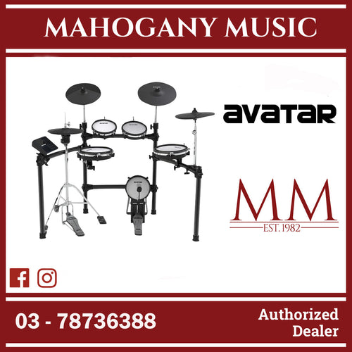 Avatar A31 Professional 9-Piece Mesh Kit Electric Drum Set (5PC Drum Pad, 4PC Cymbal Pad) - HXW / A-31