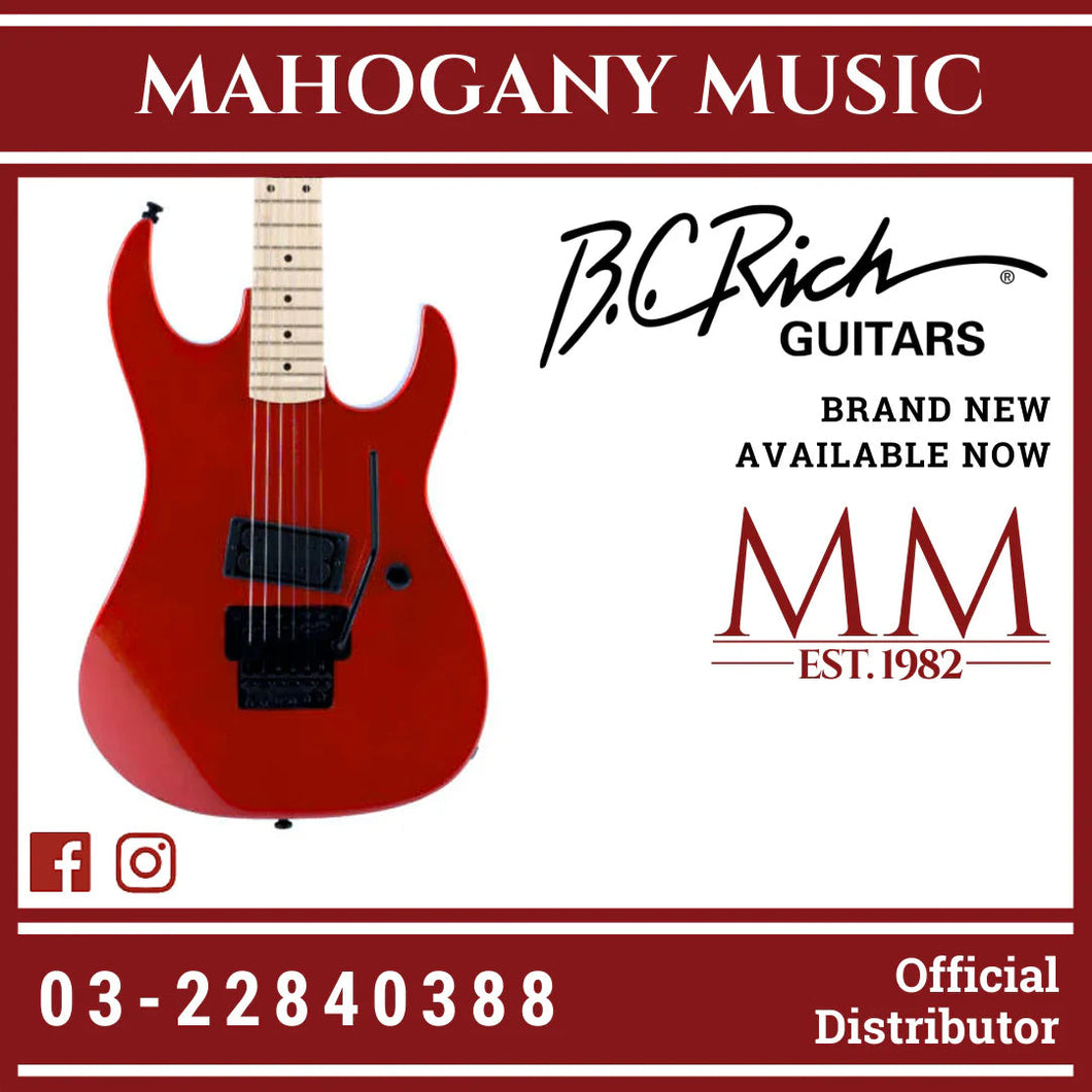 B.C. Rich Gunslinger Retro II with Floyd Rose Electric Guitar - Candy Red
