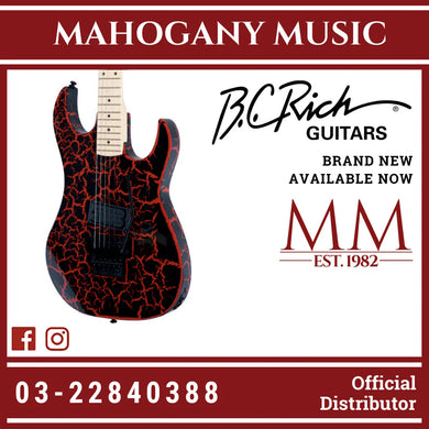 B.C. Rich Gunslinger Retro II with Floyd Rose Electric Guitar - Red Crackle