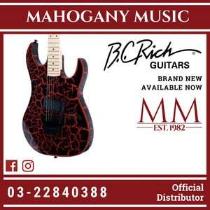 B.C. Rich Gunslinger Retro II with Floyd Rose Electric Guitar - Red Crackle