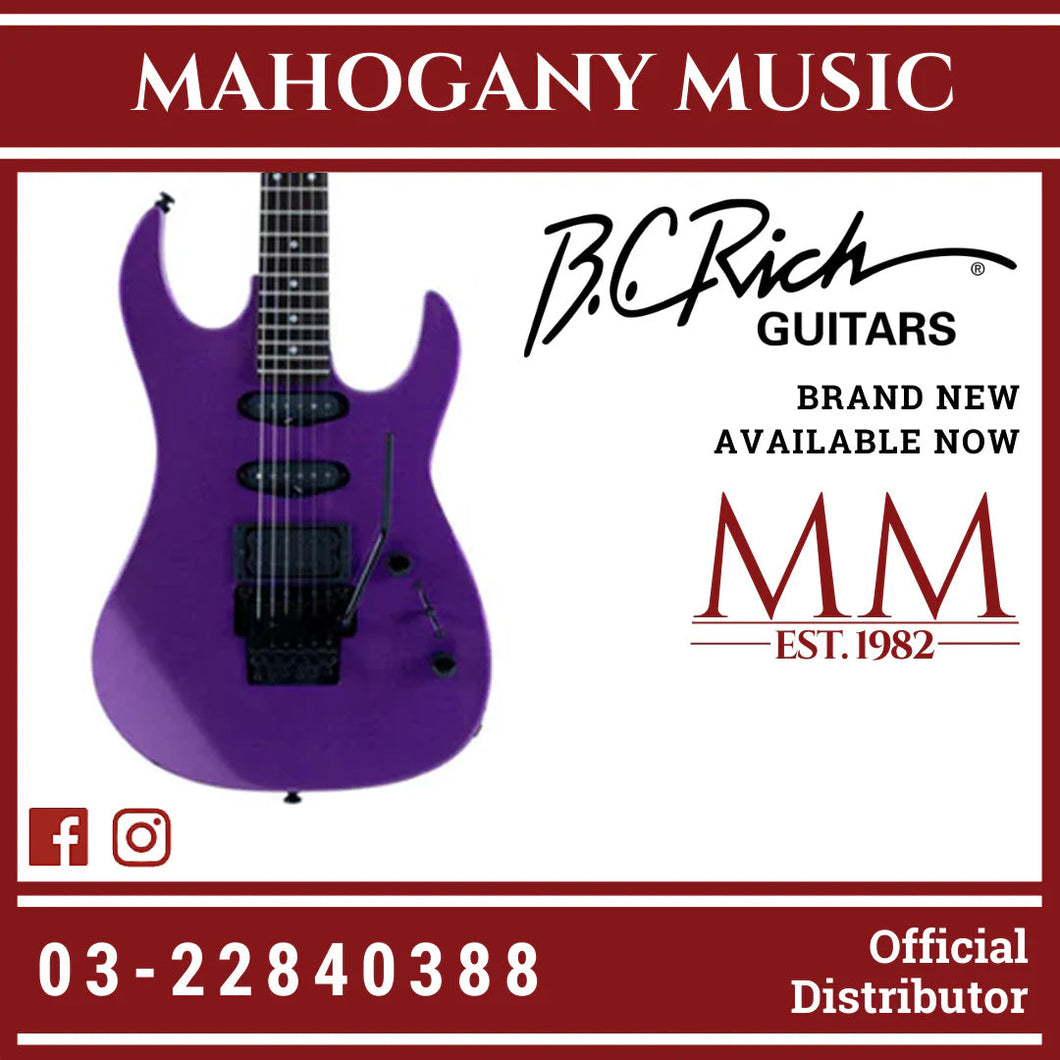B.C. Rich ST3 Retro II with Floyd Rose Electric Guitar - Candy Purple