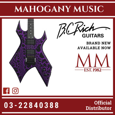 B.C. Rich Warlock Legacy with Floyd Rose Electric Guitar - Purple Crackle