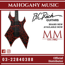 B.C. Rich Warlock Legacy with Kahler Electric Guitar - Red Crackle