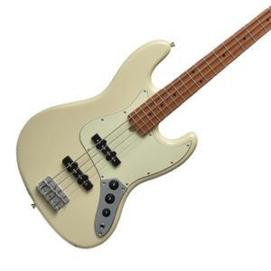 Bacchus BJB-1-RSM/M-OWH Universe Series Roasted Maple Electric Bass, Olympic White