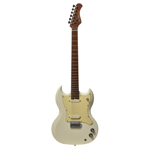 Bacchus BSM-STD/RSM-OWH Global Series Roasted Maple Electric Guitar, Olympic White