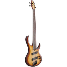 Ibanez BTB705LM-NNF BTB Workshop Series 5 String Electric Bass, Natural Browned Burst Flat
